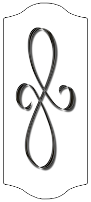 DARAY-C-601-BK-WT Black Scroll White